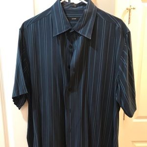 Alfani Short Sleeve Button Down Shirt